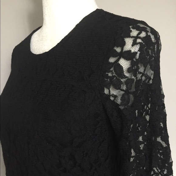 H&M Divided Size 6 Black Lace Dress Mini Sexy - Picture 3 of 8